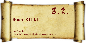 Buda Kitti névjegykártya