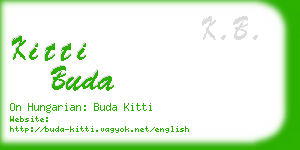 kitti buda business card